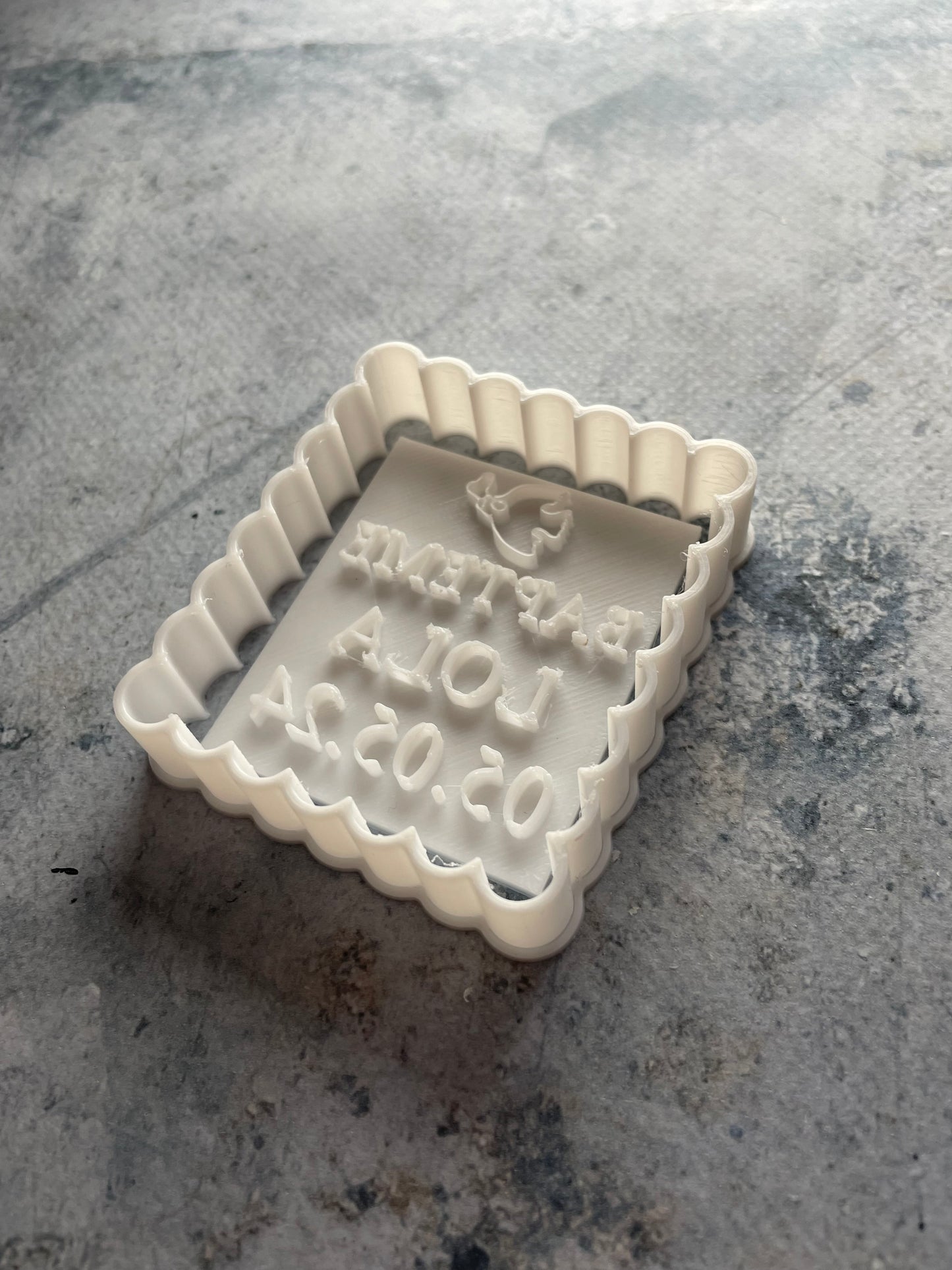 Emporte-pièce - Bapteme à personnaliser - pâte à sucre, pâte à modeler-Décoration gâteau-Fait maison-France 3D
