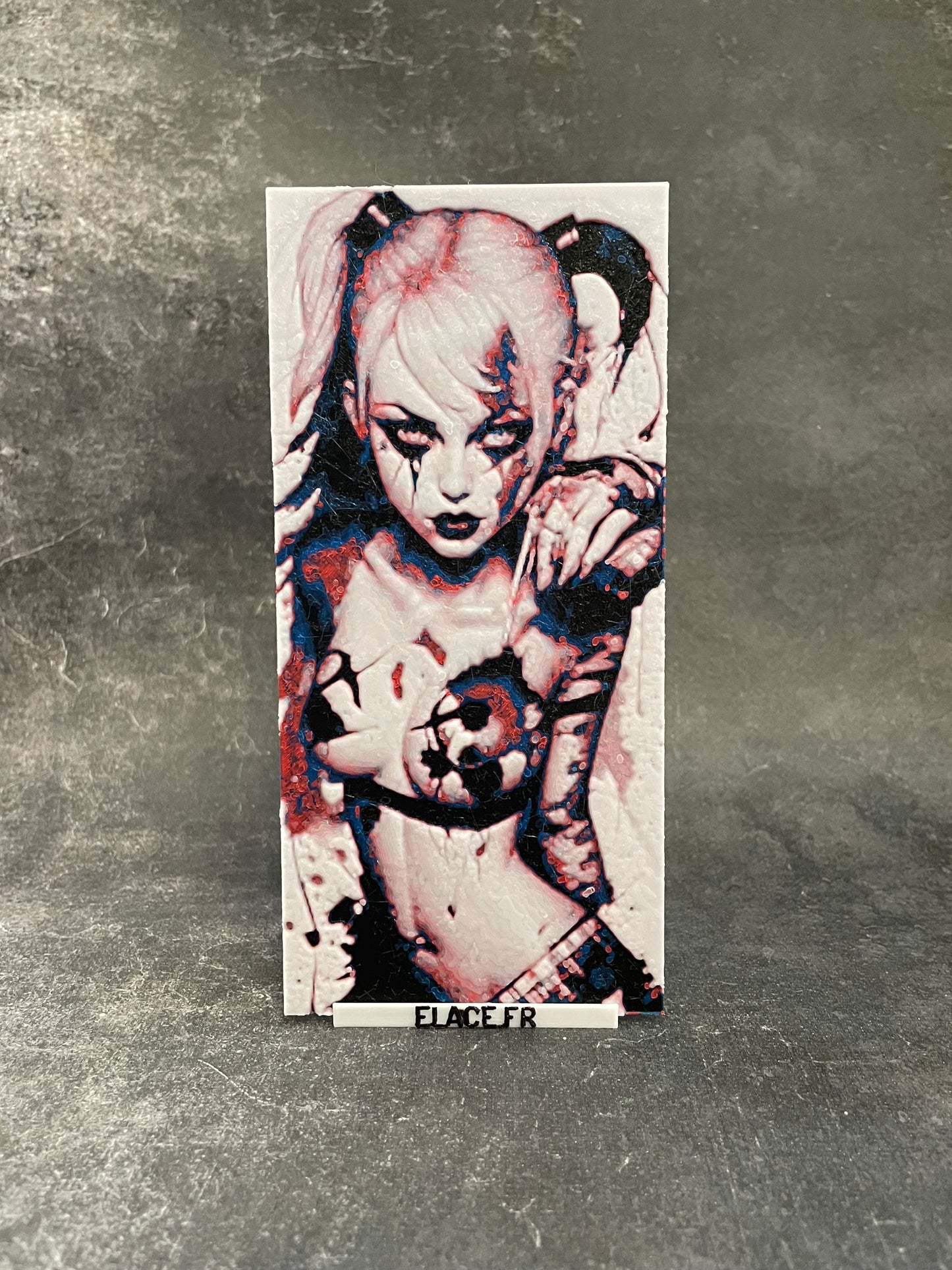 Marque Page artistique thème Harley Quinn - cadeau , collection ,livre - fait main - ELACE